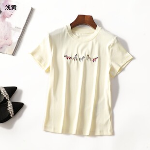 249590 夏T恤 女中长款短袖套头.L.XL.2XL.3XL.4XL