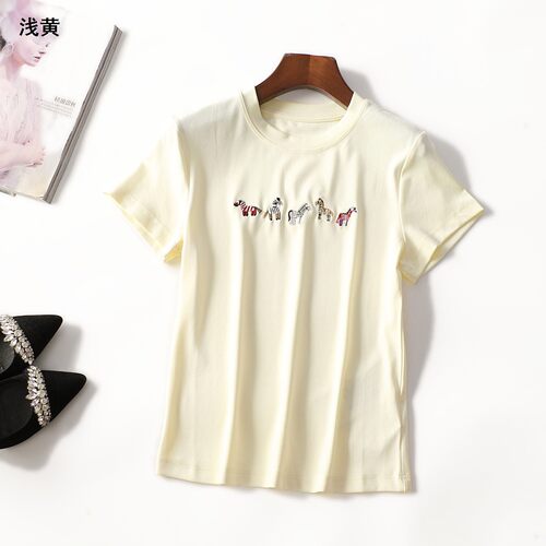 249590 夏T恤 女中长款短袖套头.L.XL.2XL.3XL.4XL
