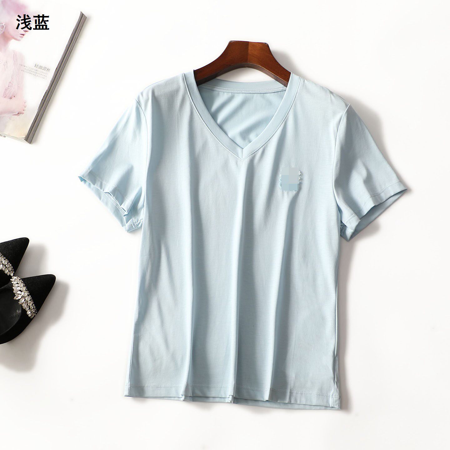249005 夏T恤 女中长款短袖套头.L.XL.3XL