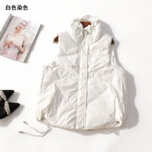 249938 冬羽绒服 女中长款无袖拉链.M