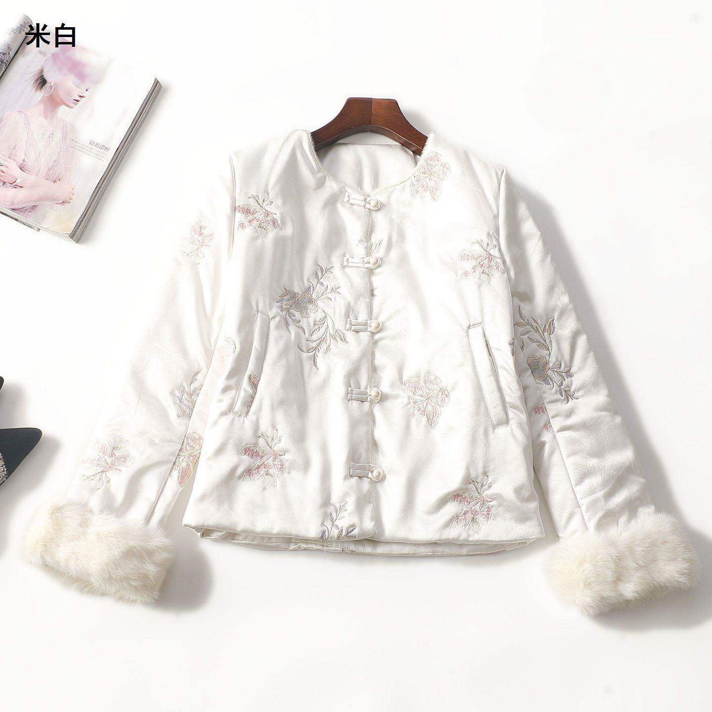 247894 冬棉衣 女中长款长袖单排扣.L.XL