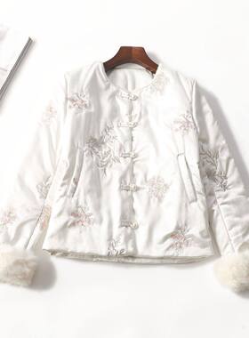 247894 冬棉衣 女中长款长袖单排扣