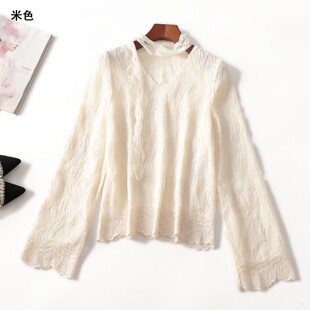 412025 秋上衣 女中长款长袖套头