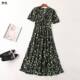 242297 V领 五分袖 夏连衣裙 深圳女加长款