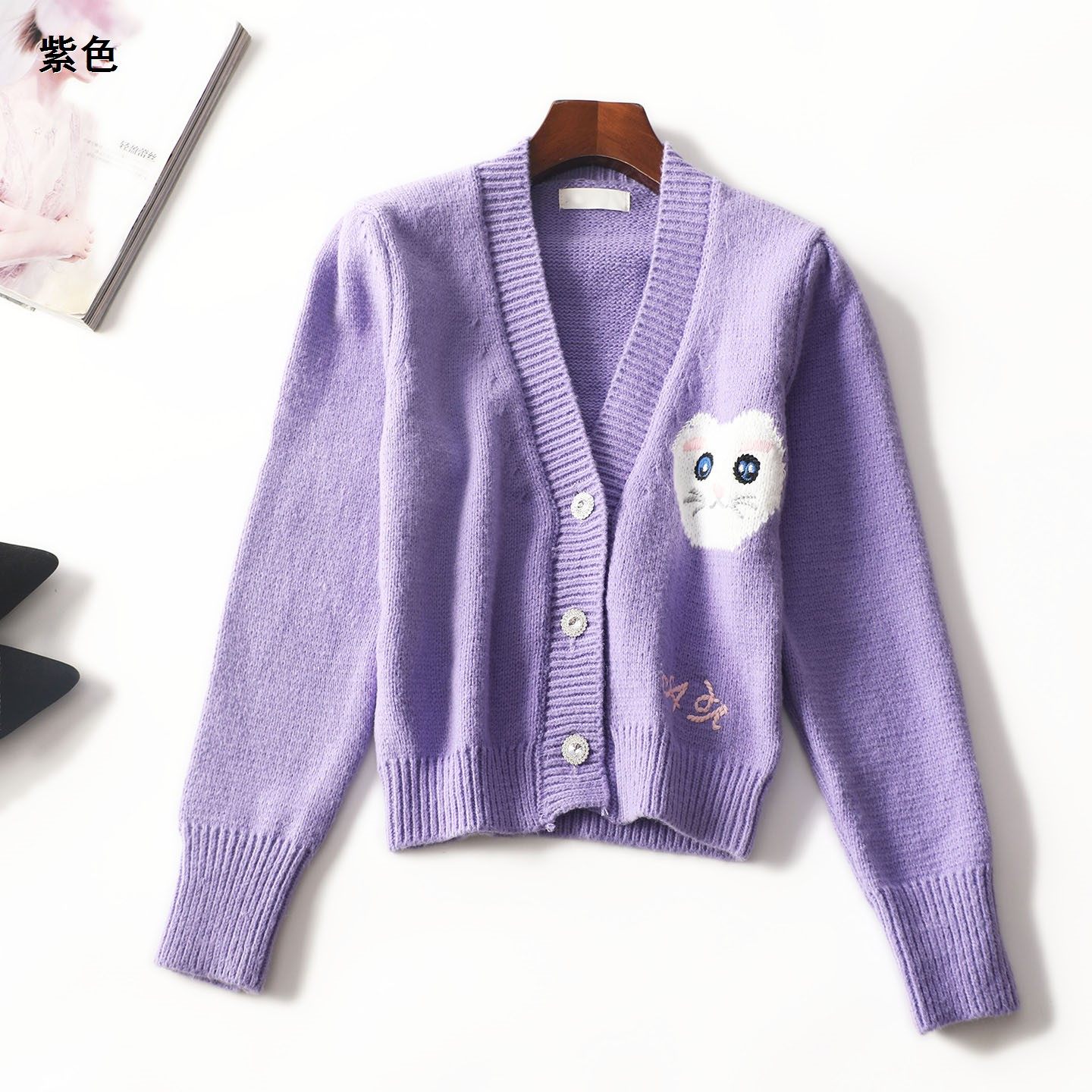 247869 秋短款单排扣长袖针织衫,女装/女士精品,毛针织衫,淘宝优惠券,粉丝福利购,淘宝优惠卷