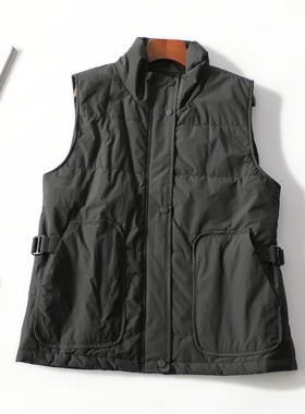 413170 冬棉衣 女中长款无袖单排扣