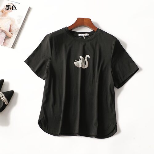 249619 夏T恤 女中长款短袖套头.L.XL.2XL.3XL.4XL