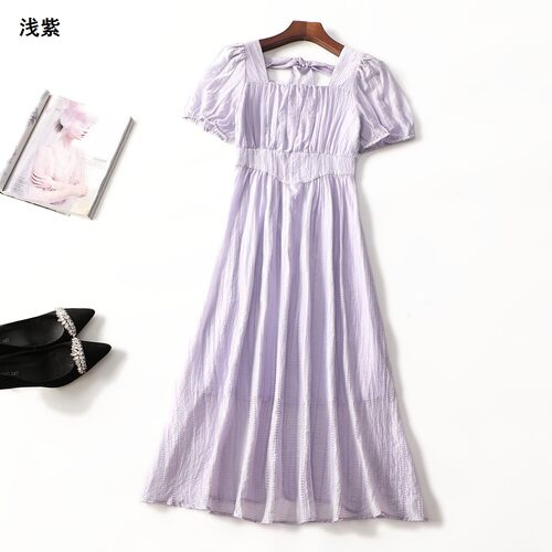 248910 夏连衣裙 女加长款短袖套头.S.M.L.XL