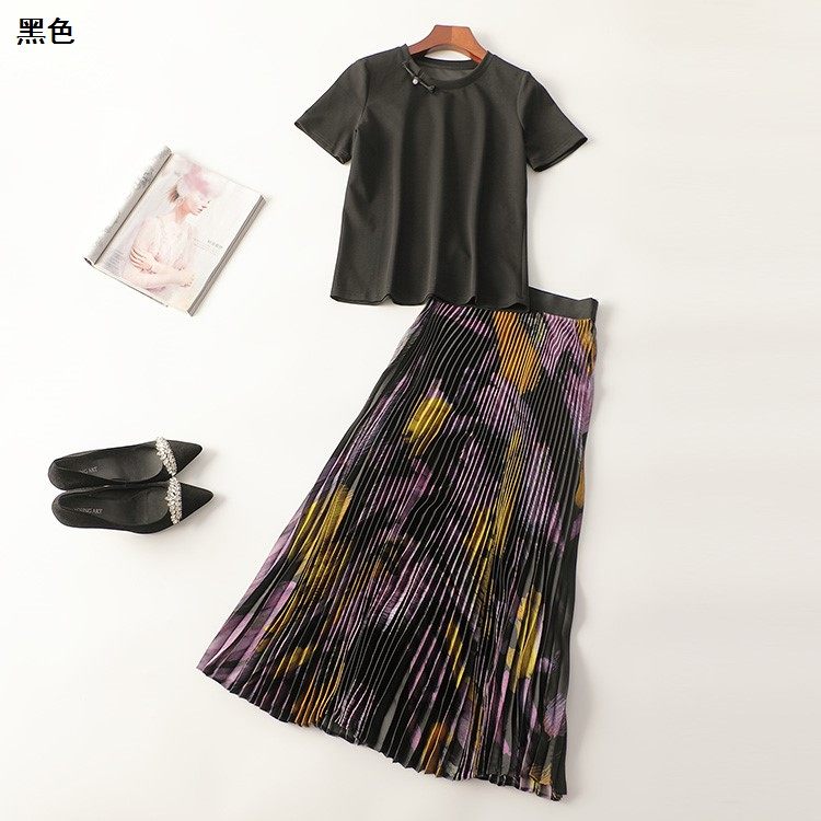 245506 夏长款圆领短袖T恤半身裙套装,女装/女士精品,时尚套装,淘宝优惠券,粉丝福利购,淘宝优惠卷