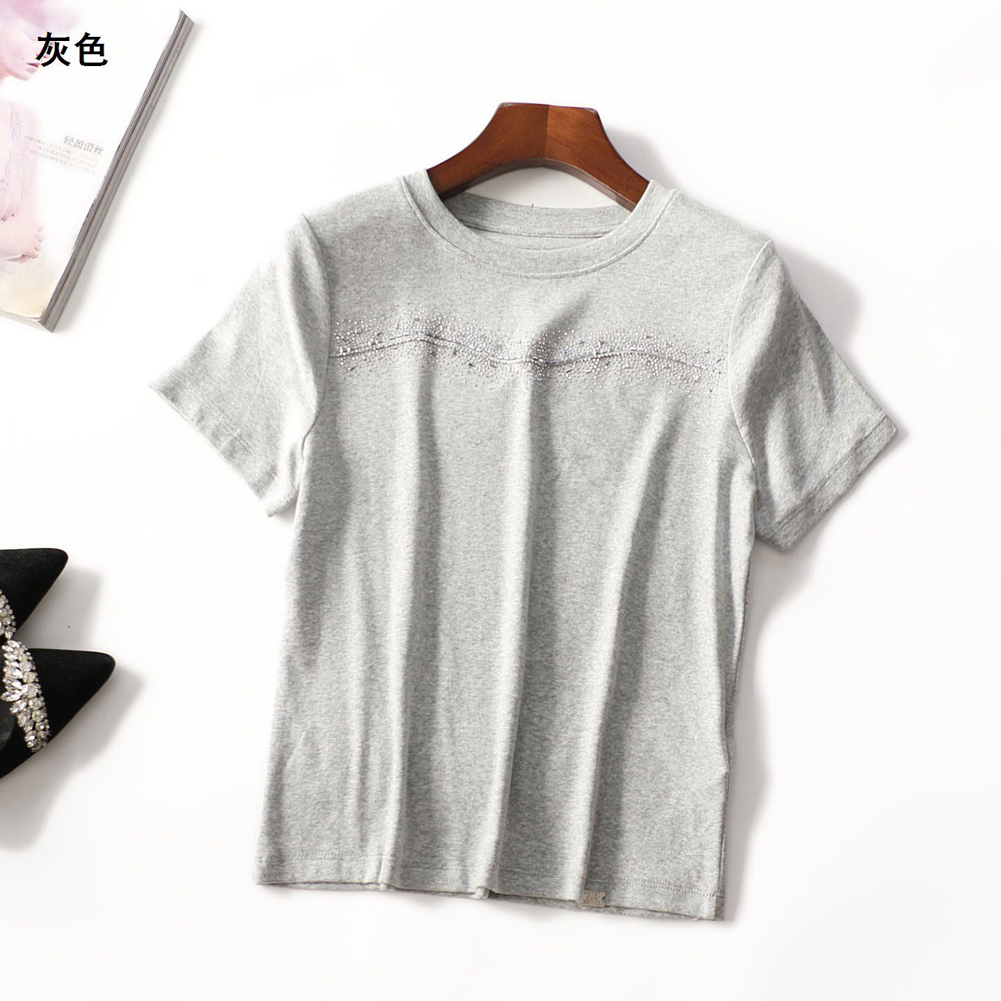 249205 夏T恤 女中长款短袖套头.L.XL.2XL.3XL.4XL