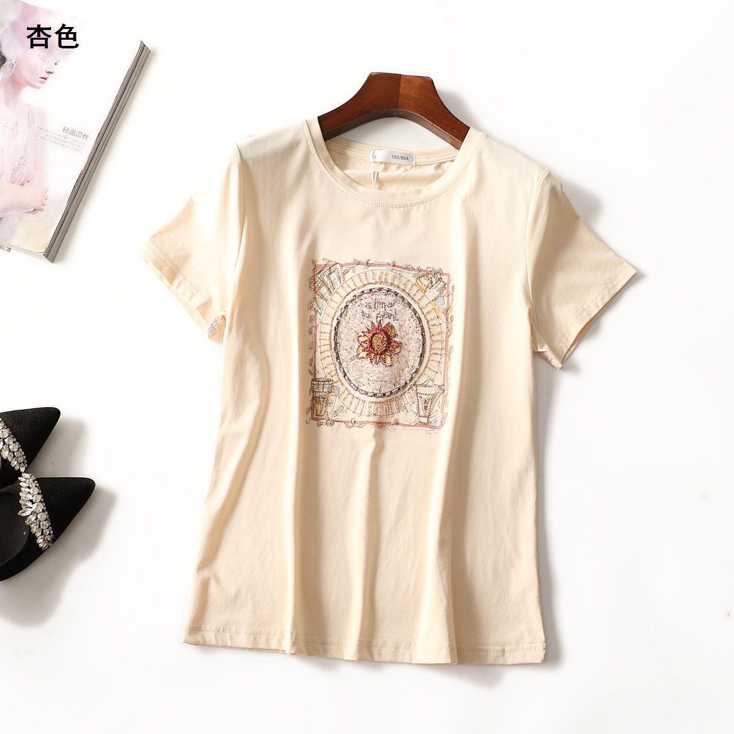 249175 夏T恤 女中长款短袖套头.L.XL.2XL.3XL.4XL