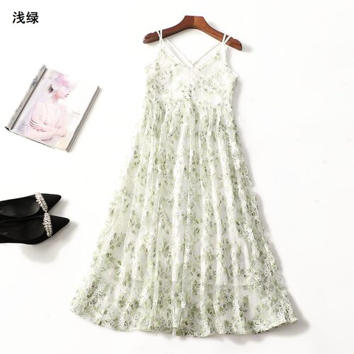 248694 夏连衣裙 女加长款套头.S.M.L