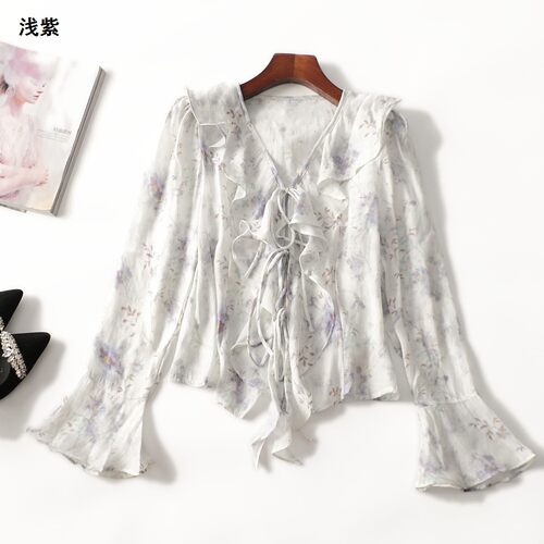 247344 春上衣 女中长款长袖系带.M.L.XL.2XL