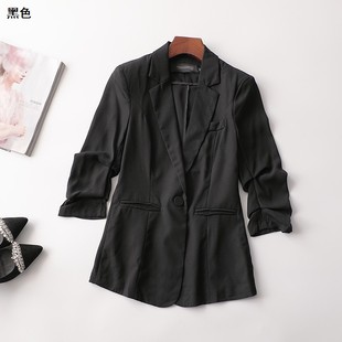 西装 翻领七分袖 春中长款 241672