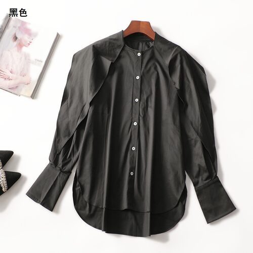 412620 秋衬衫 深圳女中长款长袖单排扣.S.M.L.XL