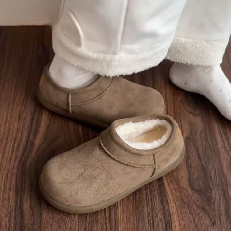 2025春季新款平底套筒牛反绒磨砂皮中跟(3-5cm)202