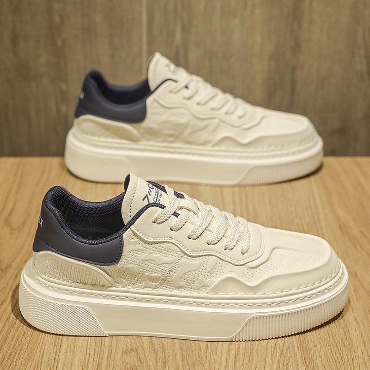 2025秋季新款板鞋2025年夏季PU春秋米咖网纱系带圆头米