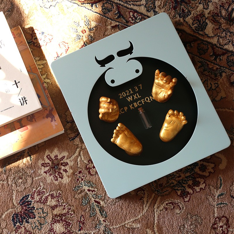 新生婴儿童手模脚模3d相框纪念品