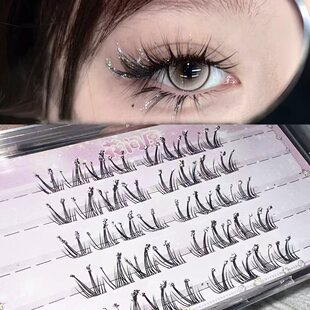 doll感碎钻美睫太美啦!免胶爆闪钻石假睫毛氛围感清冷破碎音乐节