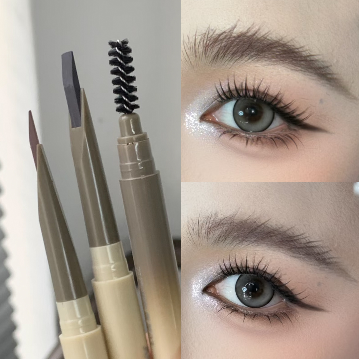 双头带眉刷二合一刀锋眉笔极细