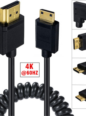 伸缩线数码相机mini hdmi线2.0版本高清线4k*2k@60HZ HDMI高清线