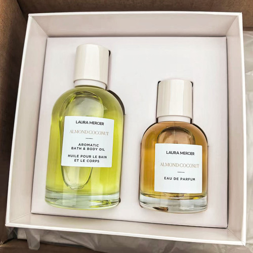 柜台1400元 LAURA MERCIER 罗拉玛希杏仁椰子身体油香水套150ml