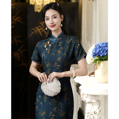 玉庭记 高端长旗袍绝美复古中国风 三重门2026高级宋锦香云纱新款