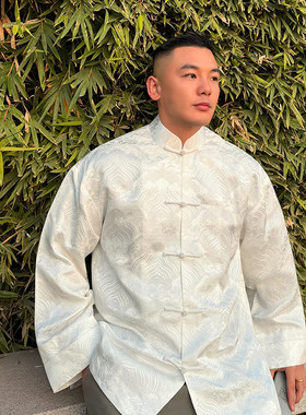 复古桑蚕丝唐装国风外套长袖