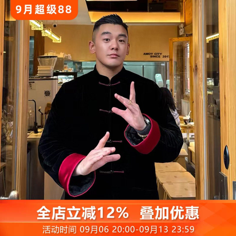 高档经典外套复古中国风男装真丝