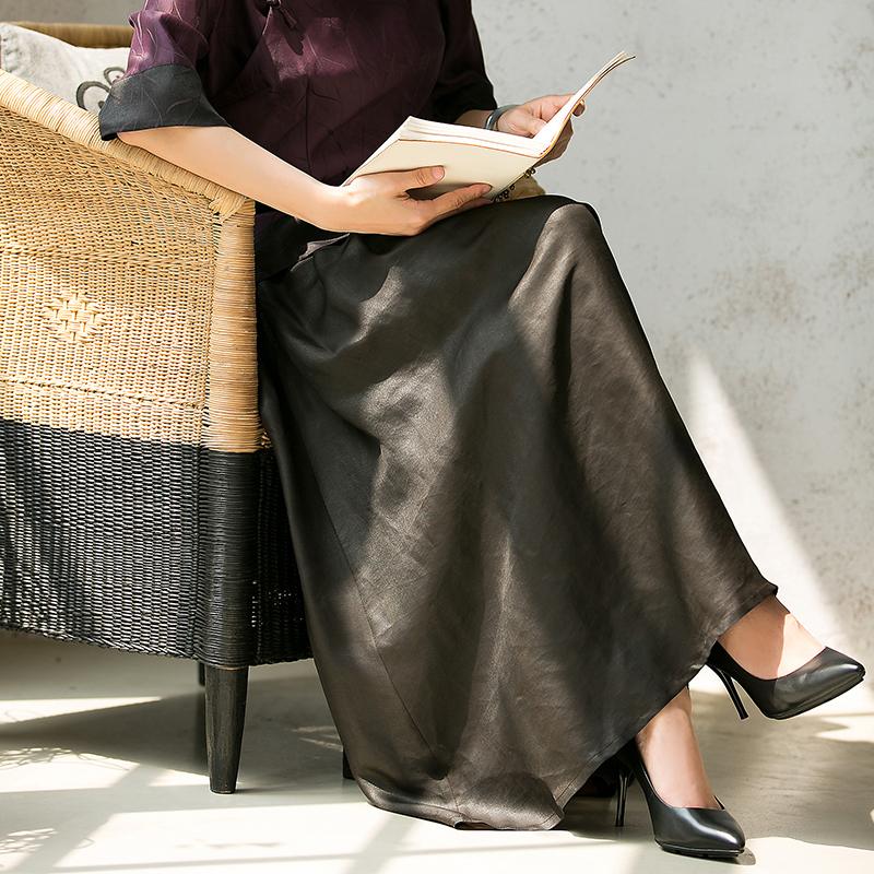 新款真丝香云纱半身裙唐装旗袍