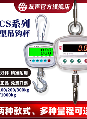 友声100 200 300 500kg公斤1t 吨吊秤电子吊钩秤吊磅挂钩称家用