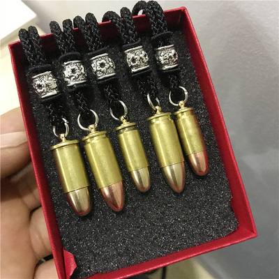 95纯铜真子弹壳项链弹壳工艺品吊坠户外拓展战友情侣生日小礼品