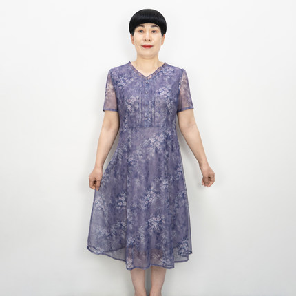 妈妈连衣裙夏装裙子休闲气质弹力修身2026新款女装裙子宽松舒适女
