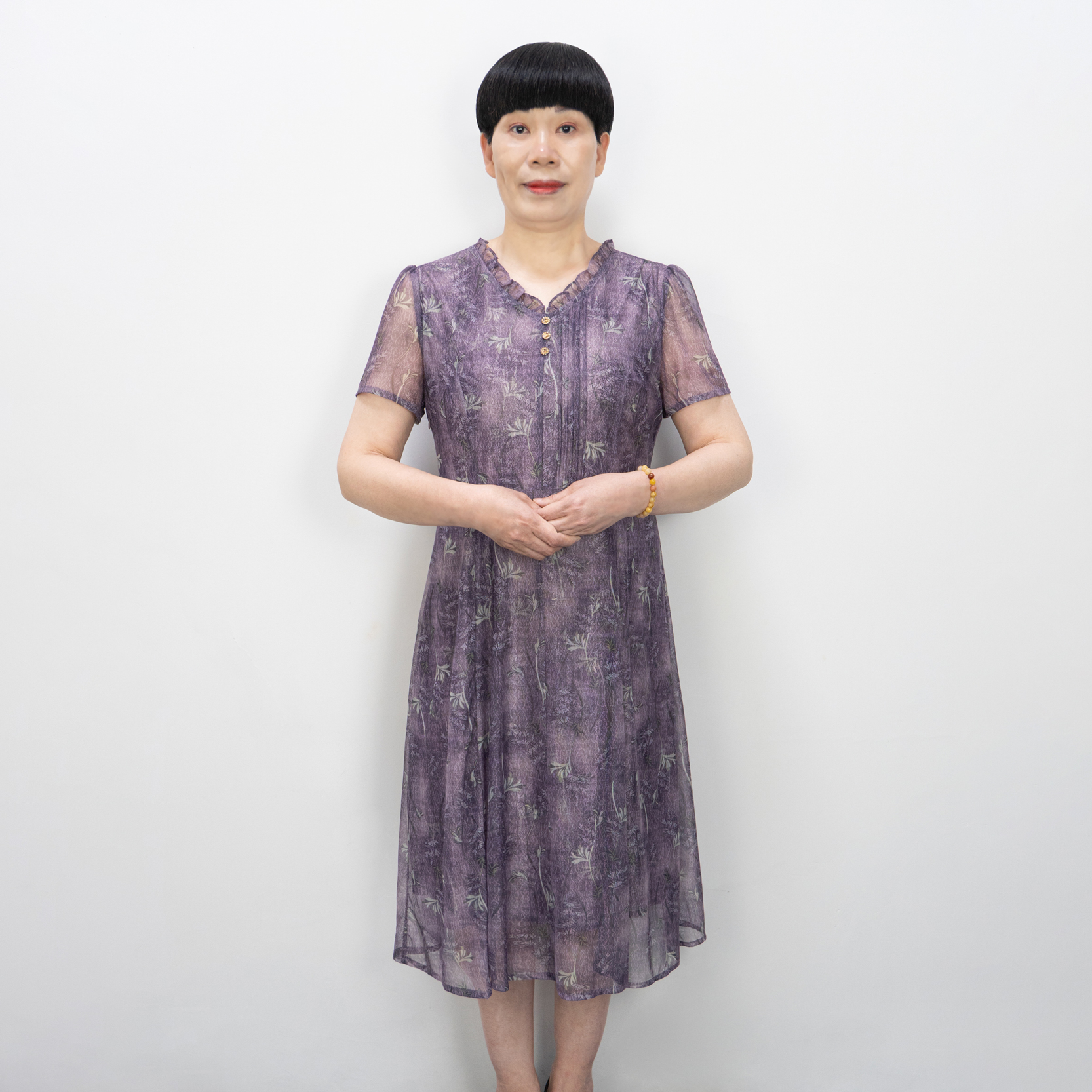 50多岁妈妈连衣裙夏装时尚裙子
