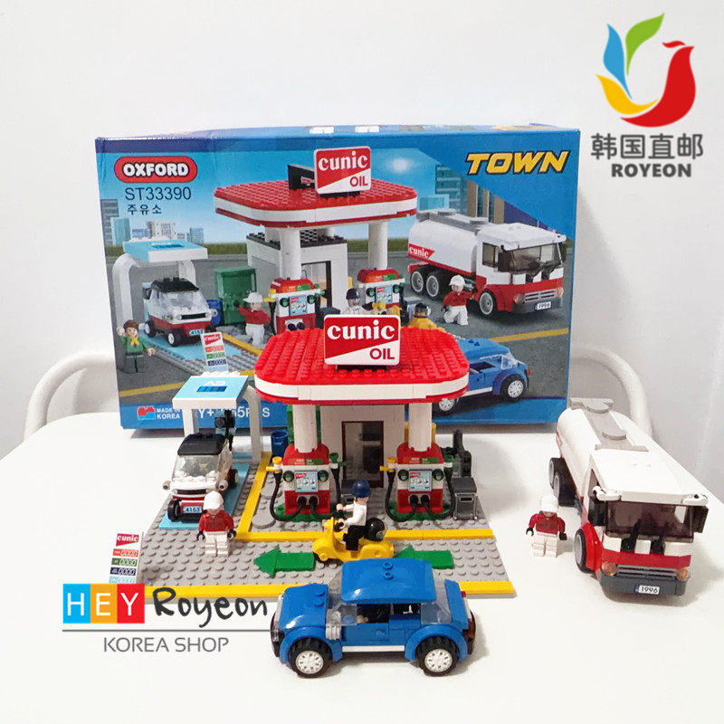 韩国直邮 Oxford小牛津积木 town 加油站积木 ST33390 拼搭玩具