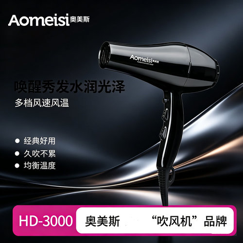 奥美斯理发店发型师吹风机大功率负离子恒温商用造型电吹风筒
