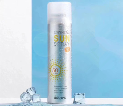 RECIPE玥之秘水晶防晒喷雾180ml 便携SPF50+PA+++旅行装