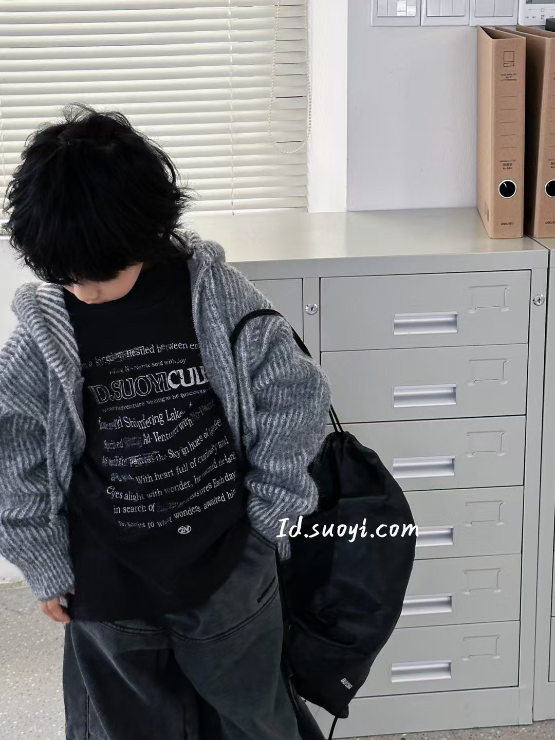 韩国品牌所以开胸男童连帽毛衣外套针织外套女童中大童