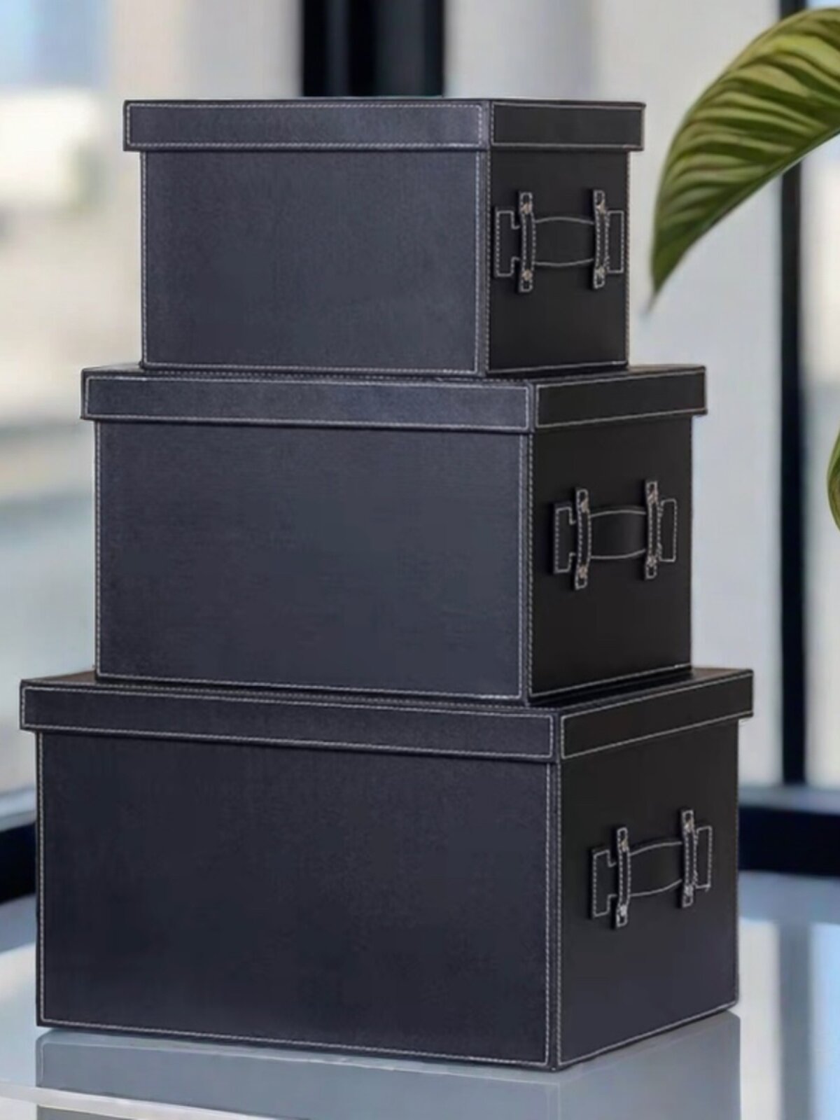 휴대품 보관함 보관함 홈 침실 옷장 보관 유물 의류 주최자 대형 가죽 보관함 사용자 정의