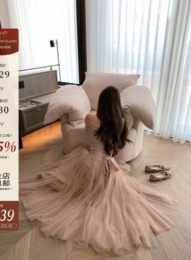 许许然Madeleine【芭蕾舞曲】高端精致缎面网纱蓬蓬半身裙长款