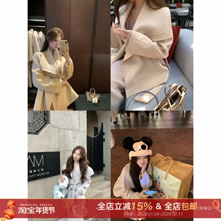 许许然Madeleine【布拉格落日】100%羊毛高端女士双面毛呢外套