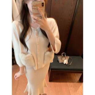 许许然Madeleine【优雅贵贵】慵懒风宽松长袖毛衣针织开衫外套女