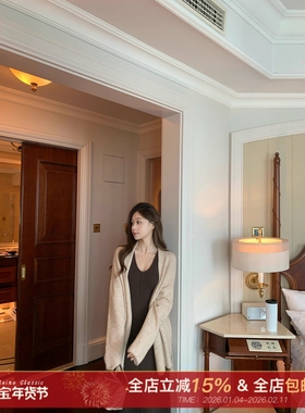 许许然Madeleine【轻轻绒语】长袖羊驼毛针织开衫外套2025新款