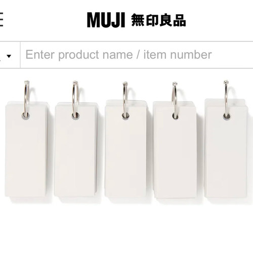 日本MUJI无印良品单词卡单词本