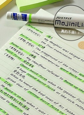 不晕染日本ZEBRA斑马WKS22淡荧光笔色彩柔和不晕染标记笔学生用