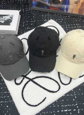 新款潮流十字架破洞简约百搭棒球帽女休闲鸭舌帽情侣同款ins