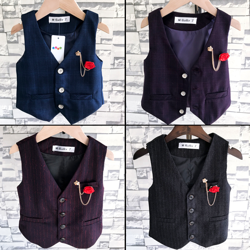 春秋季百搭风韩版背心西服童装