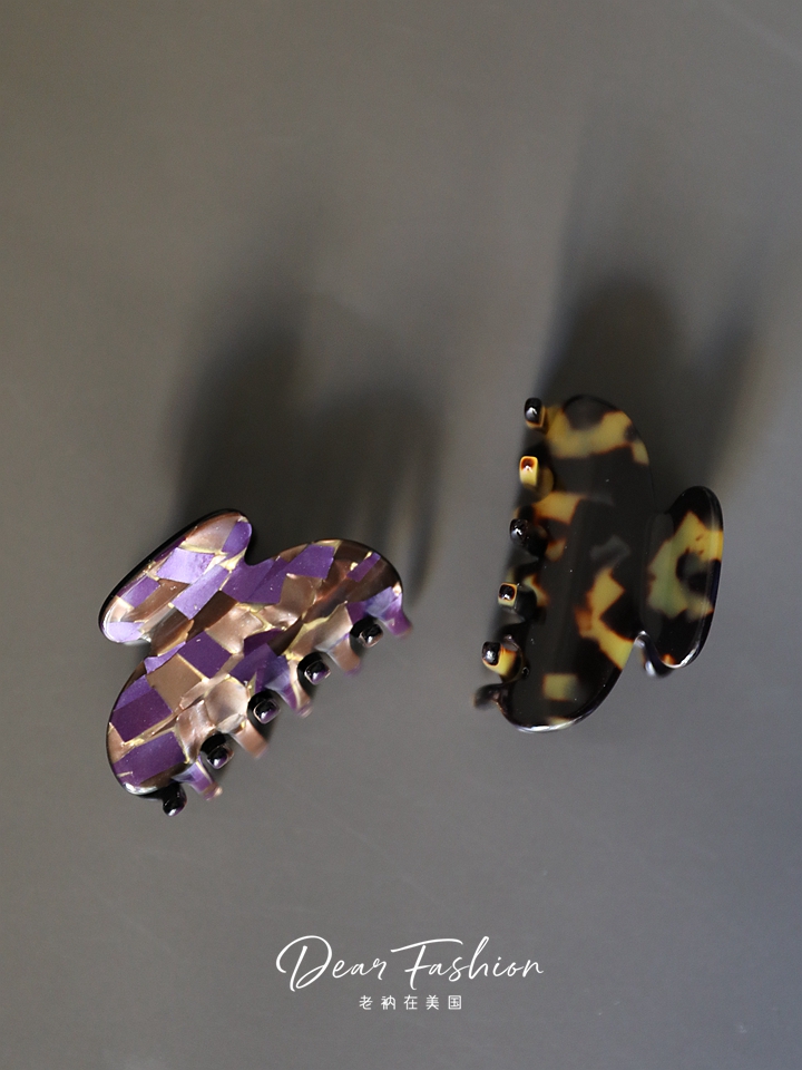 现货推荐法国醋酸玳瑁色小抓夹