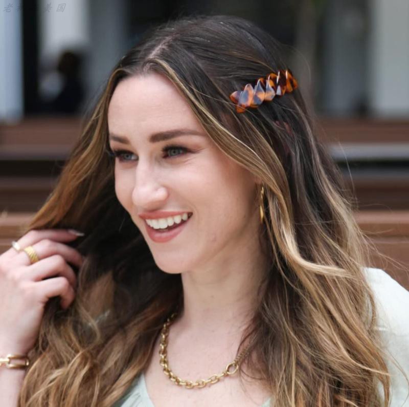 现货章小蕙法国玳瑁色马尾夹