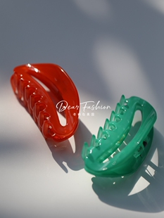 进口现货Camila 卡蜜拉法国丸子头翡翠绿色盘发抓夹 Paris